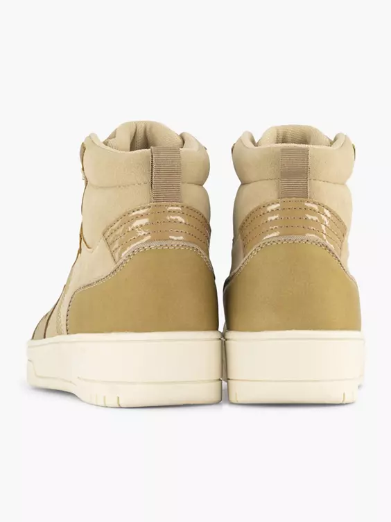 Taupe Hoge Sneaker 3 Taupe Hoge Sneaker - Afbeelding 3