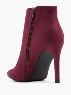 Donkerrode Enkellaars Hoge Hak -Beroemde Schoenen Winkel 2244319 H3