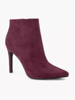 Donkerrode Enkellaars Hoge Hak -Beroemde Schoenen Winkel 2244319 H6