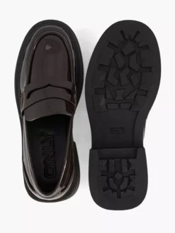 ONLY Shoes Bruine Chunky Loafer Lak -Beroemde Schoenen Winkel 2244635 H3