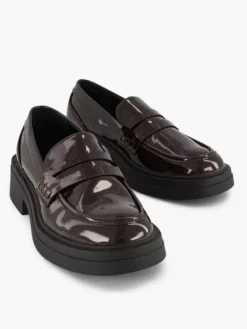 ONLY Shoes Bruine Chunky Loafer Lak -Beroemde Schoenen Winkel 2244635 H5