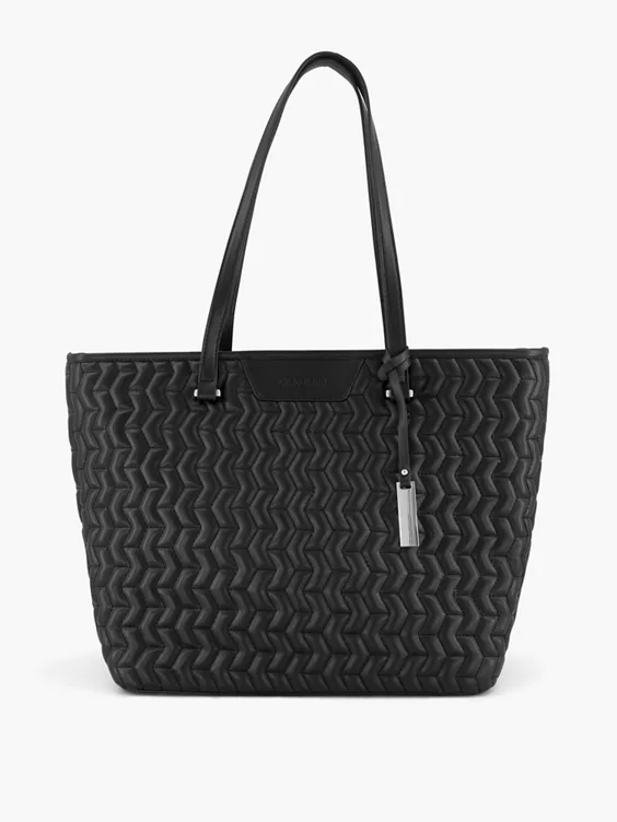 Zwarte Shopper Doorgestikt 9 Zwarte Shopper Doorgestikt - Afbeelding 9