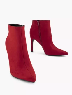 Rode Enkellaars Hoge Hak -Beroemde Schoenen Winkel 2245401 H5