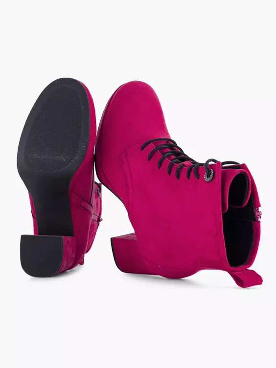 Roze Veterlaars Hak 3 Roze Veterlaars Hak - Afbeelding 3