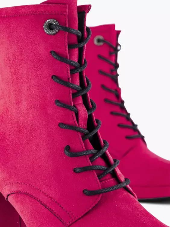 Roze Veterlaars Hak 5 Roze Veterlaars Hak - Afbeelding 5