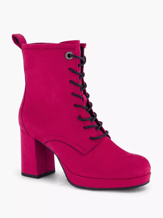 Roze Veterlaars Hak 6 Roze Veterlaars Hak - Afbeelding 6