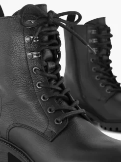 Zwarte Leren Veterboot -Beroemde Schoenen Winkel 2245858 H5