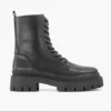 Zwarte Chunky Veterboot