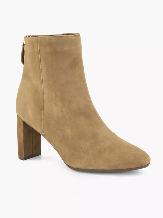 Cognac Suède Enkellaars Hak 6 Cognac Suède Enkellaars Hak - Afbeelding 6