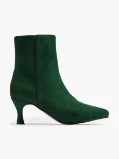 Donkergroene Enkellaars Hak