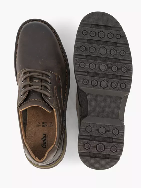 Donkerbruine Leren Veterschoen 3 Donkerbruine Leren Veterschoen - Afbeelding 3