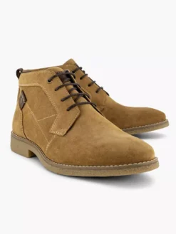 Beige Suéde Veterboot -Beroemde Schoenen Winkel 2249568 H5