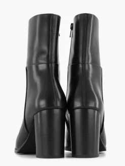 Zwarte Leren Enkellaars Hoge Hak -Beroemde Schoenen Winkel 2251056 H3