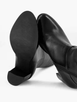 Zwarte Lange Leren Laars Hoge Hak 8 Zwarte Lange Leren Laars Hoge Hak -Beroemde Schoenen Winkel 2251072 H3