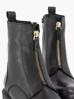 Zwarte Leren Bikerboot -Beroemde Schoenen Winkel 2251357 H5