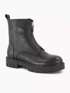 Zwarte Leren Bikerboot -Beroemde Schoenen Winkel 2251357 H6