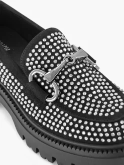 Zwarte Chunky Loafer Steentjes 10 Zwarte Chunky Loafer Steentjes -Beroemde Schoenen Winkel 2252211 H5